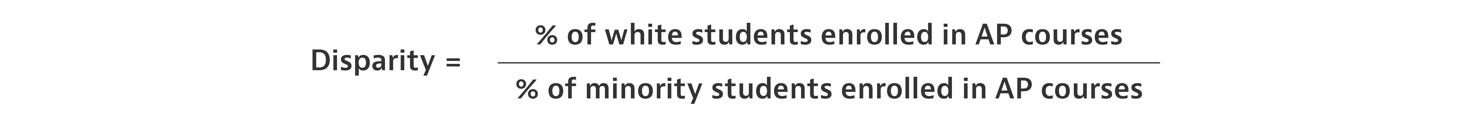 Image of the fraction to calculate disparity